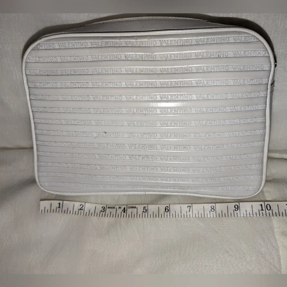 Mario Valentino Clutch Bag V Mark Leather White GUC - Picture 5 of 14